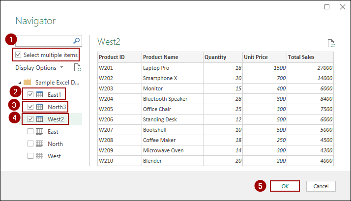 Applying Append Queries Feature from Power Query