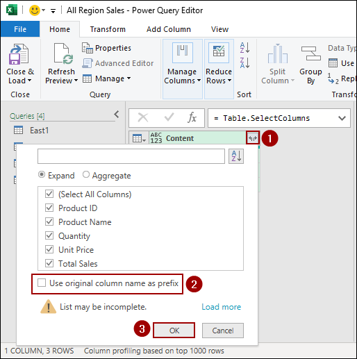 Using Blank Query in Power Query Editor