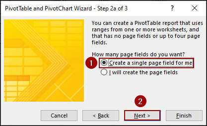 Using PivotTable and PivotChart Wizard Feature