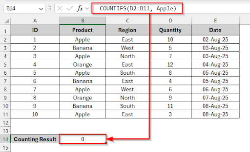Text Criteria Not in Quotes