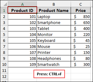 Finding Doesn’t Work in Multiple Cell Selection