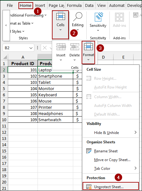 Searching Disabled on Protected Worksheet
