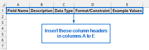 Step-by-Step Guide for Creating a Data Dictionary in Excel