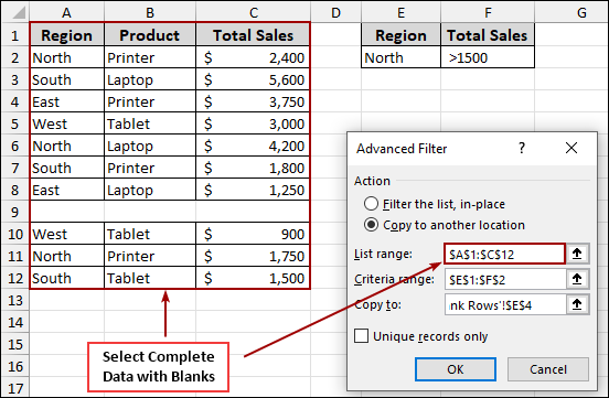Missing Data Breaks the Filter Selection