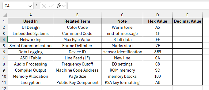Using Excel’s HEX2DEC Function