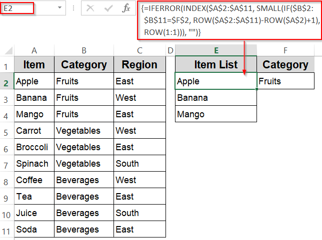 Filter a List Based on a Single Criterion