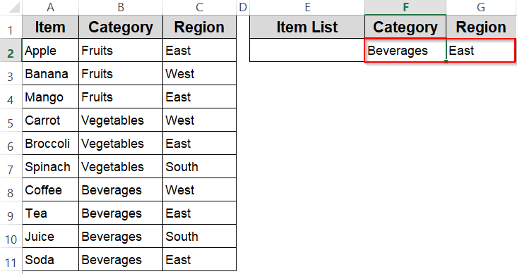 Create a Filtered List Based on Multiple Criteria