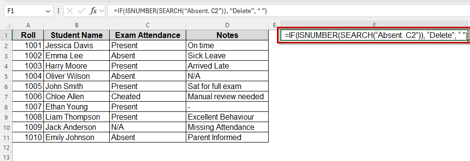 Add a Helper Column and Find Rows to Delete