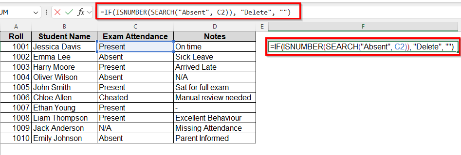 Add a Helper Column and Find Rows to Delete