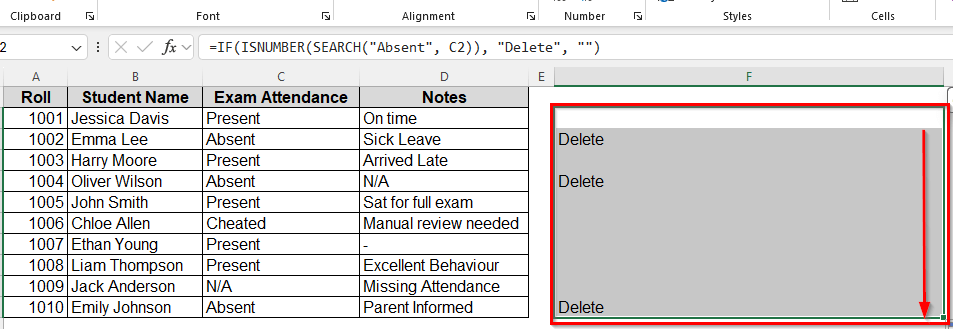 Add a Helper Column and Find Rows to Delete