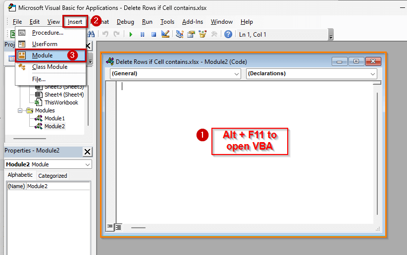 Run a VBA Code to Delete Rows Automatically Based on Specific Cell Content