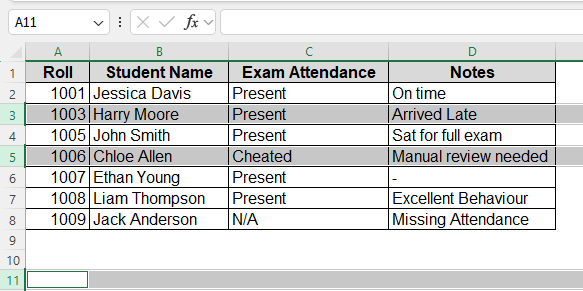 Run a VBA Code to Delete Rows Automatically Based on Specific Cell Content