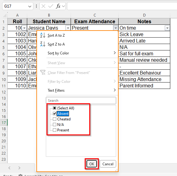 Using Excel Filters to Delete Rows
