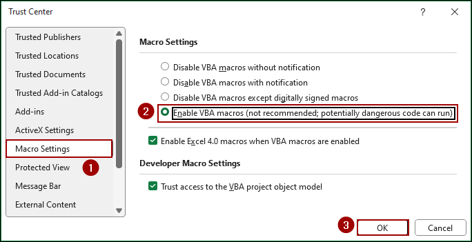 Enable Macros If Connections Depend on VBA