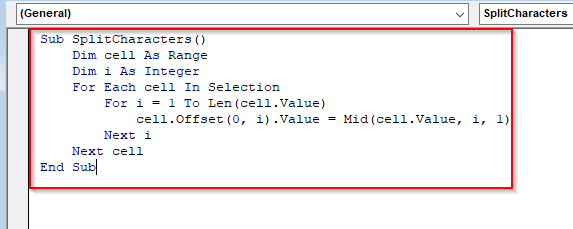 VBA Macro for One-Click Splitting