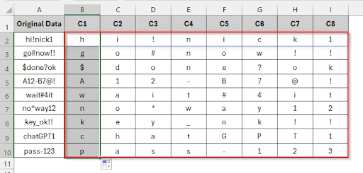Using TEXTSPLIT Function