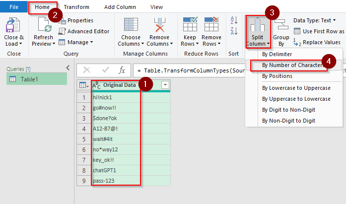 Using Power Query