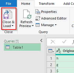 Using Power Query