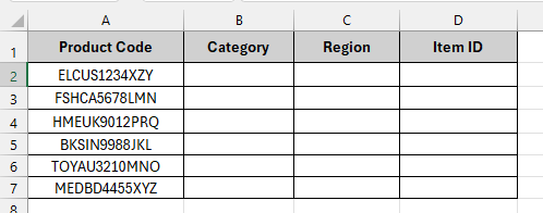Using LEFT, MID, and RIGHT Functions