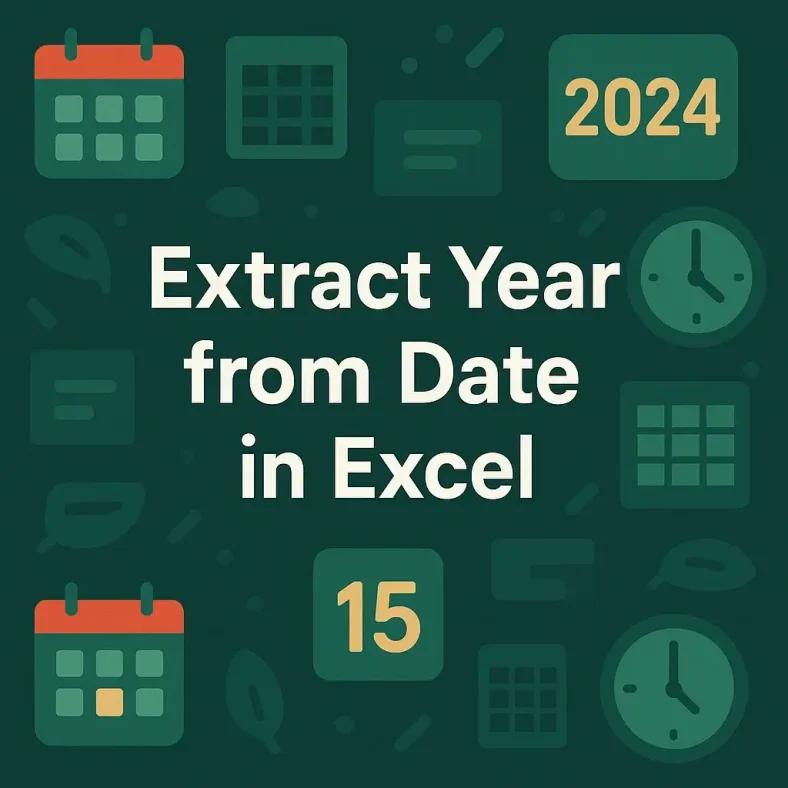 featrued image - extract year from date in excel
