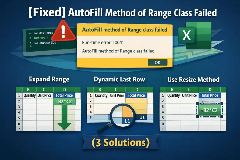 featured image - autofill method of range class failed