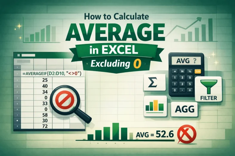 featured image - average in excel excluding 0