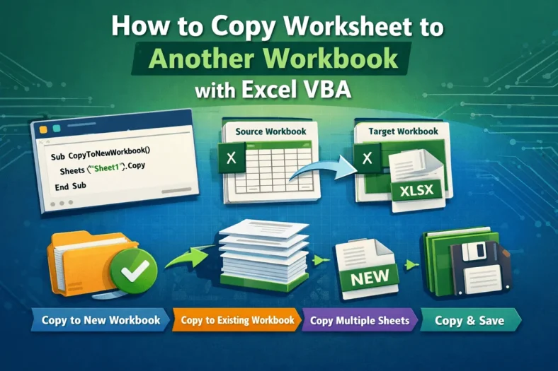 featured image - copy worksheet to another workbook vba