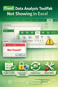 featured image - data analysis not showing in excel