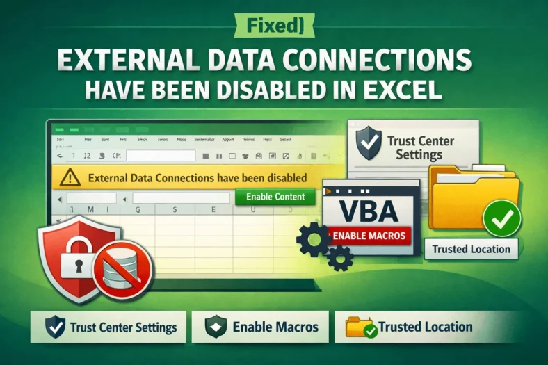featured image - excel external data connections have been disabled