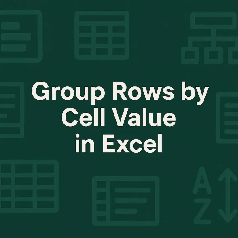 featured image - excel group rows by cell value