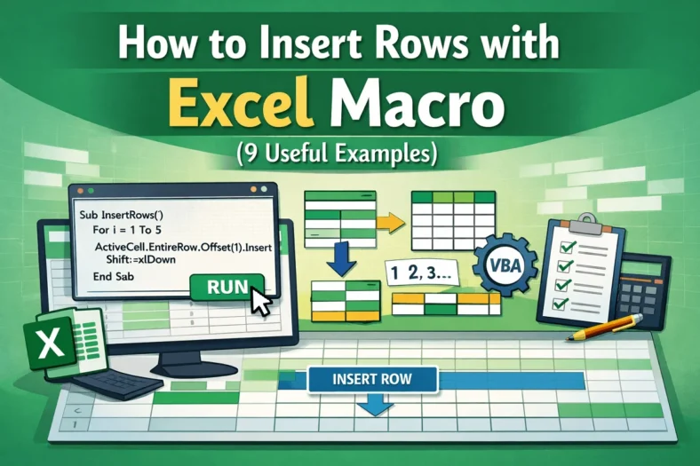 featured image - excel macro to insert rows