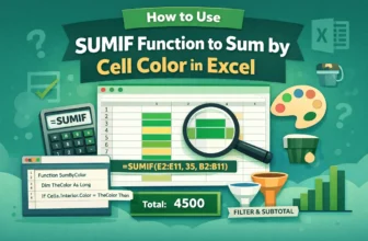 featured image - excel sumif cell color