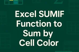 featured image - excel sumif cell color