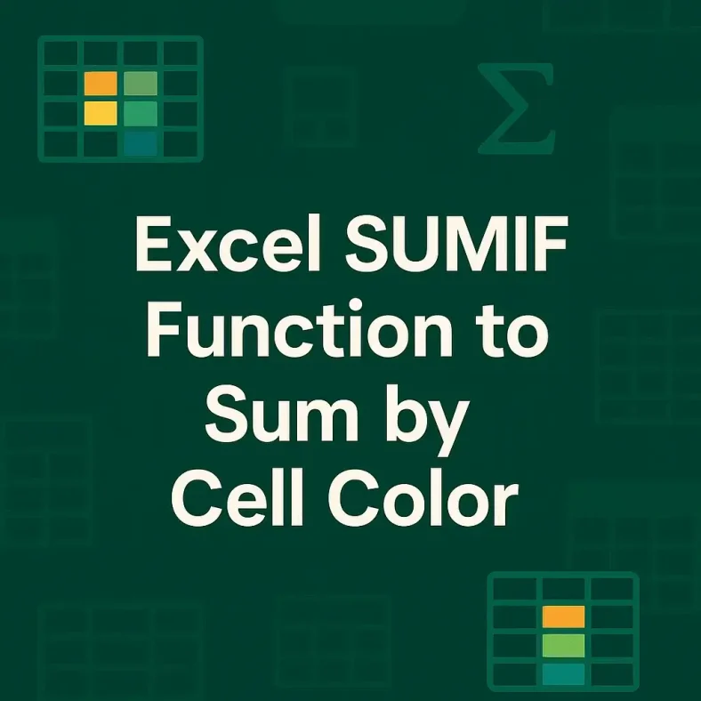 featured image - excel sumif cell color