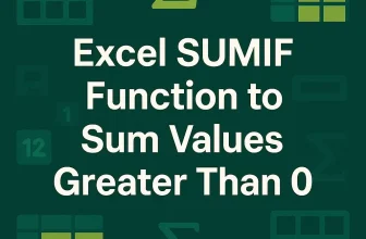 featured image - excel sumif greater than 0