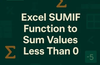 featured image - excel sumif less than 0