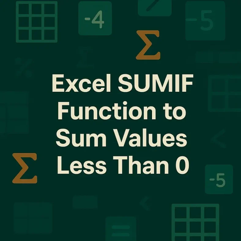 featured image - excel sumif less than 0