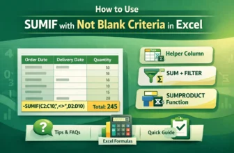 featured image - excel sumif not blank
