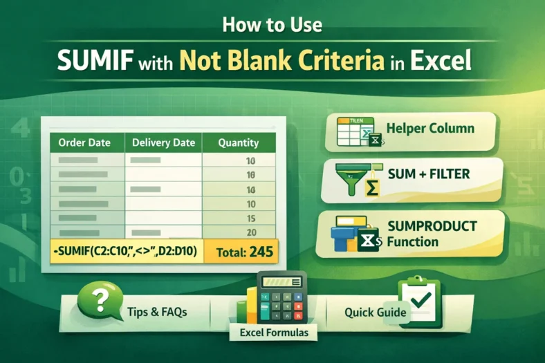 featured image - excel sumif not blank