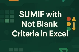 featured image - excel sumif not blank