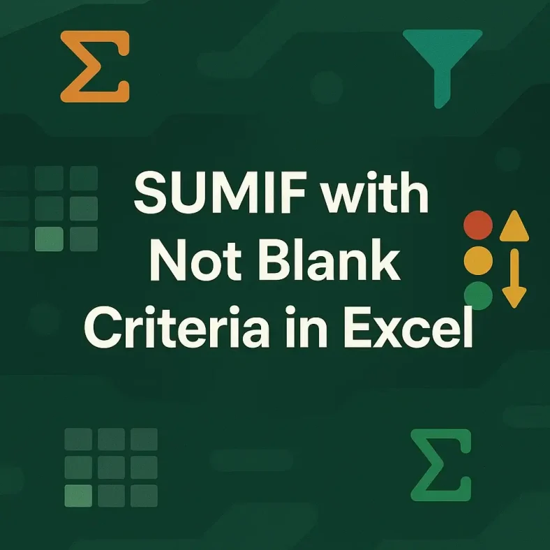 featured image - excel sumif not blank