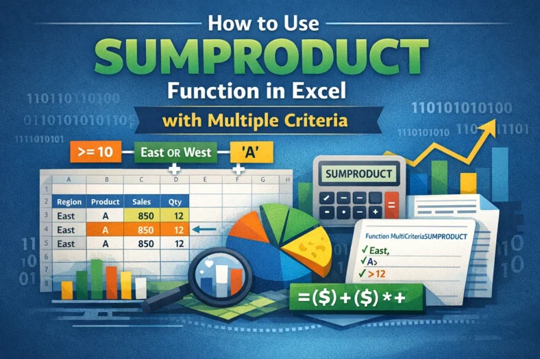 featured image - excel sumproduct with multiple criteria