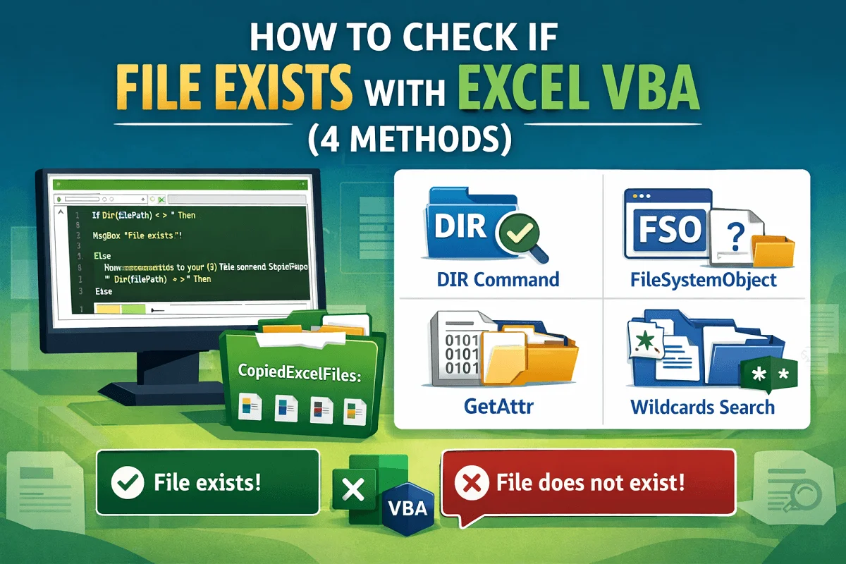 How to Check If File Exists with Excel VBA (4 Methods) - Excel Insider