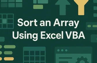 featured image - excel vba sort array