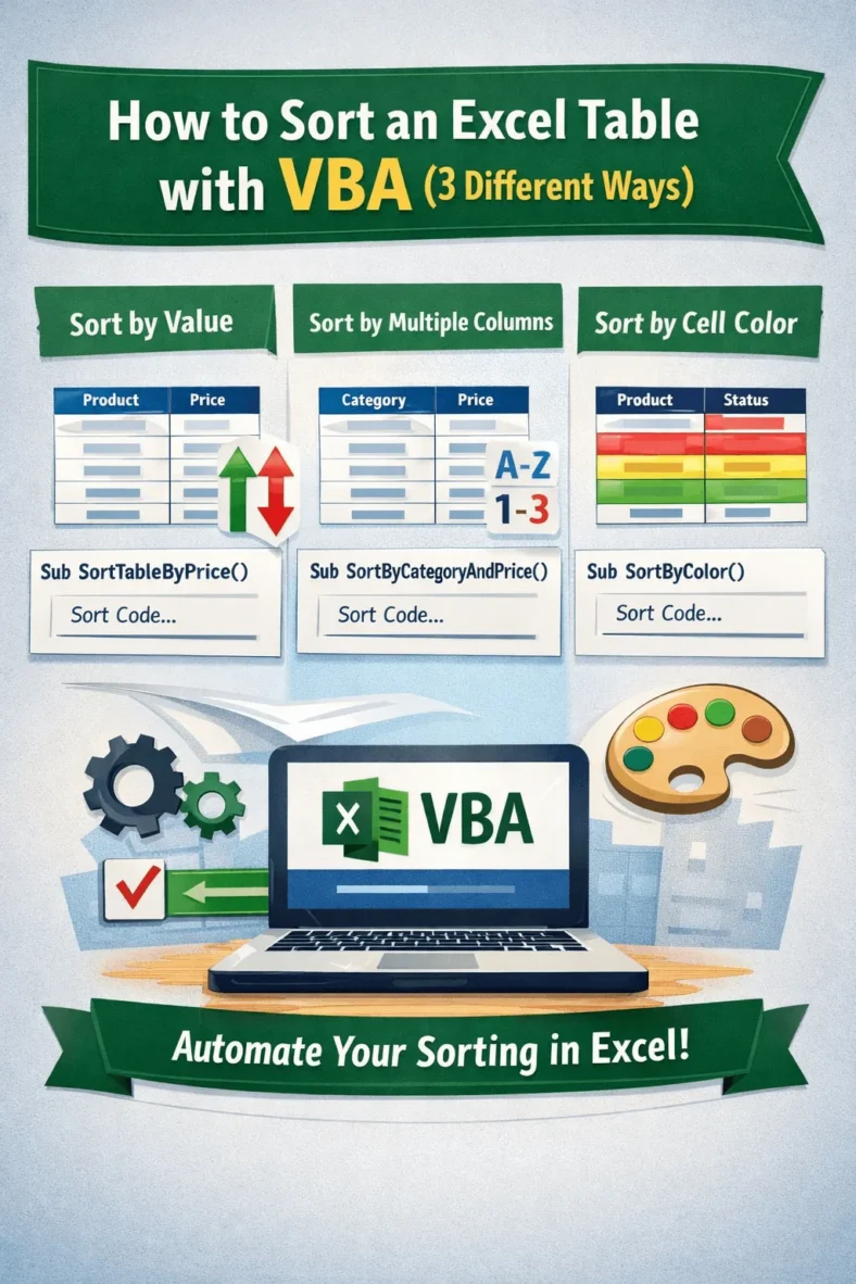 featured image - excel vba sort table