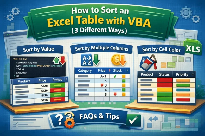 featured image - excel vba sort table