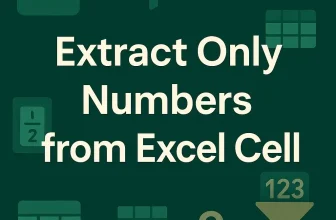 featured image - extract only numbers from excel cell