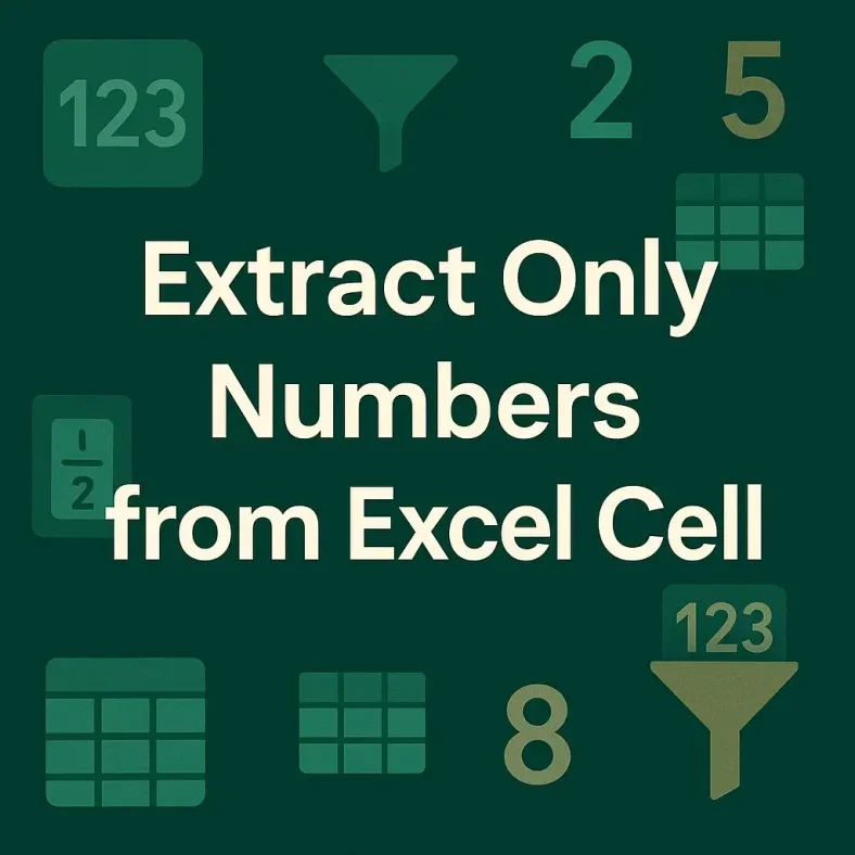 featured image - extract only numbers from excel cell