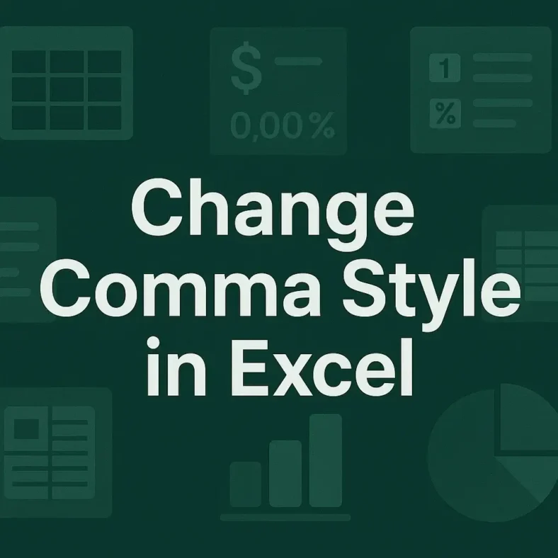featured image - how to change comma style in excel