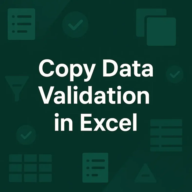 featured image - how to copy data validation in excel